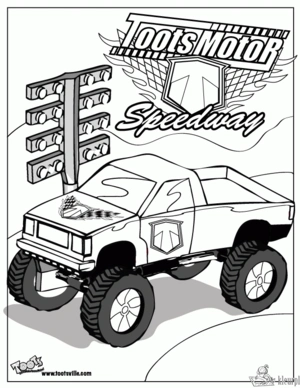 Monstertruck 15 kleurplaat om te printen en kleuren