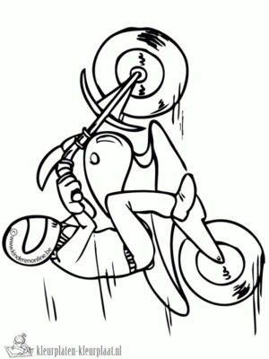 Motor 25 kleurplaat om te printen en kleuren