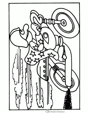 Motor 32 kleurplaat om te printen en kleuren