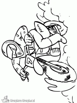 Motor 6 kleurplaat om te printen en kleuren