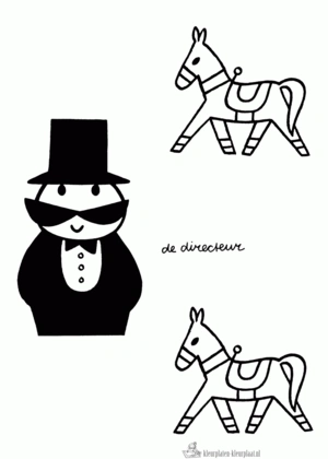 De directeur kleurplaat om te printen en kleuren