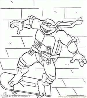 Ninja turtles 17 kleurplaat om te printen en kleuren
