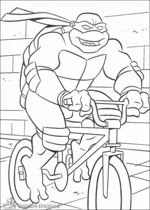 Ninja turtles 18 kleurplaat om te printen en kleuren