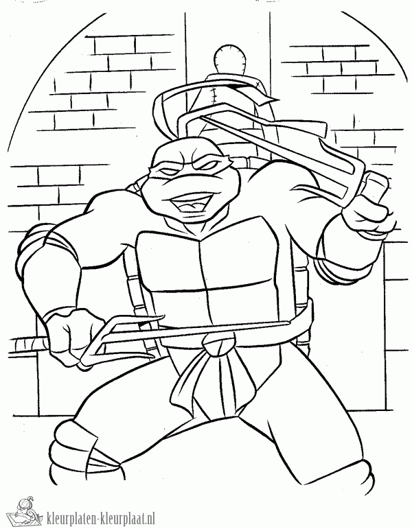 Ninja turtles 21 kleurplaat