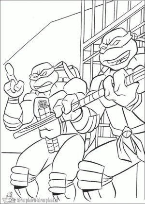 Ninja turtles 23 kleurplaat om te printen en kleuren