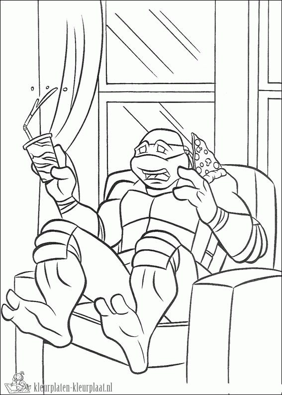Ninja turtles 24 kleurplaat
