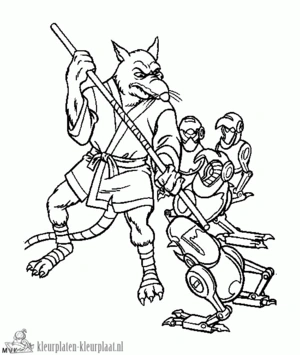 Ninja turtles 26 kleurplaat om te printen en kleuren