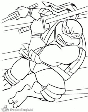 Ninja turtles 3 kleurplaat om te printen en kleuren