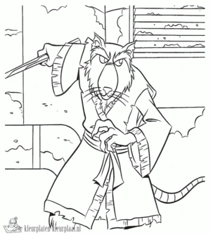 Ninja turtles 9 kleurplaat om te printen en kleuren