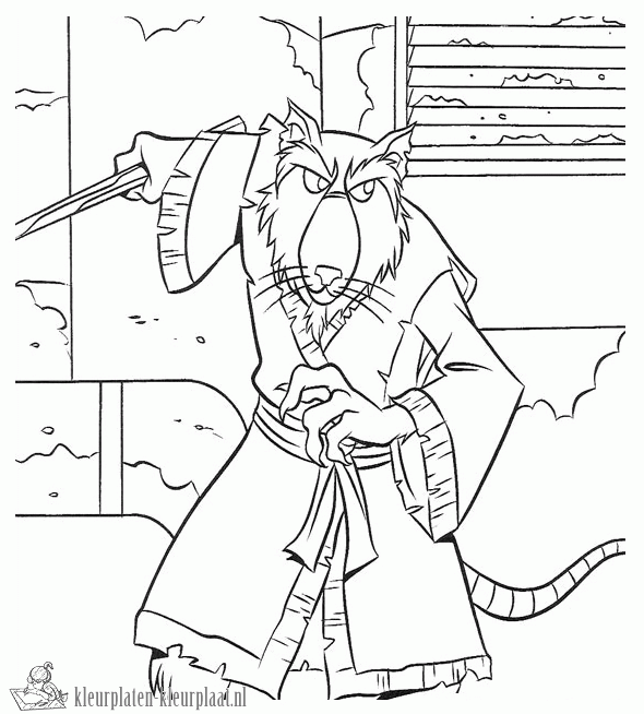 Ninja turtles 9 kleurplaat