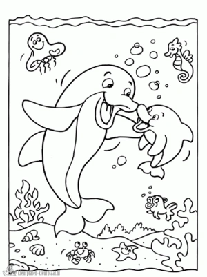 Onderwaterwereld kleurplaten om te printen en kleuren