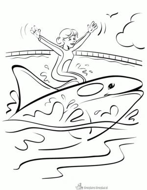 Orka 7 kleurplaat om te printen en kleuren