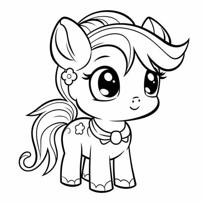 Baby paardje kleurplaat