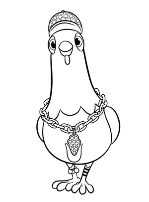 Chickaletta kleurplaat om te printen en kleuren