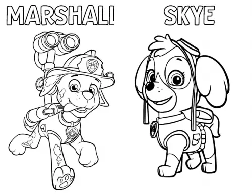 Marshall en skye kleurplaat