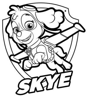 Skye 2 kleurplaat om te printen en kleuren
