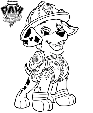 Trotse marshall kleurplaat om te printen en kleuren