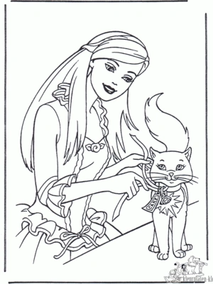 Prinses 2 kleurplaat om te printen en kleuren