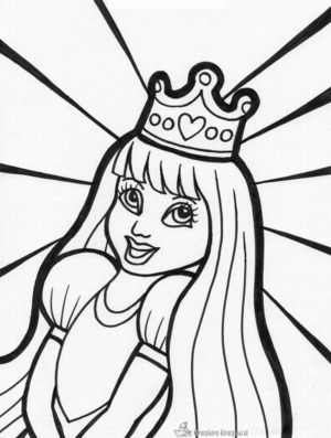 Prinses 6 kleurplaat om te printen en kleuren