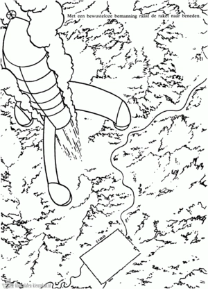 Raket 5 kleurplaat om te printen en kleuren