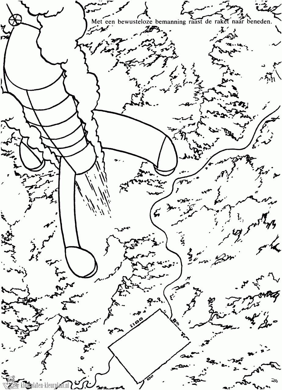 Raket 5 kleurplaat