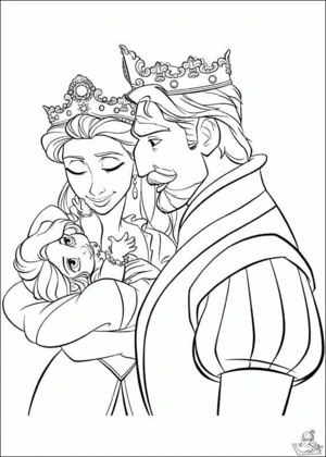 Rapunzel 2 kleurplaat om te printen en kleuren