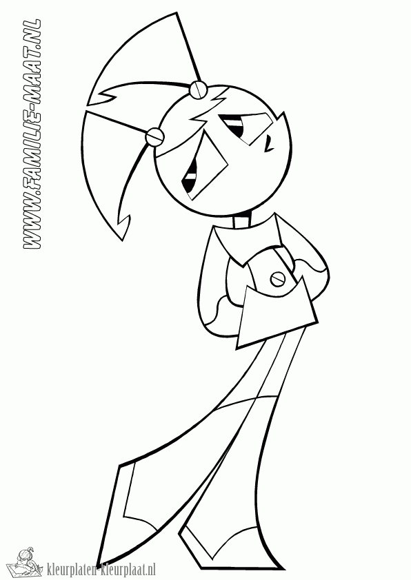 Robot 10 kleurplaat
