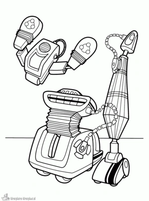 Robot 14 kleurplaat om te printen en kleuren