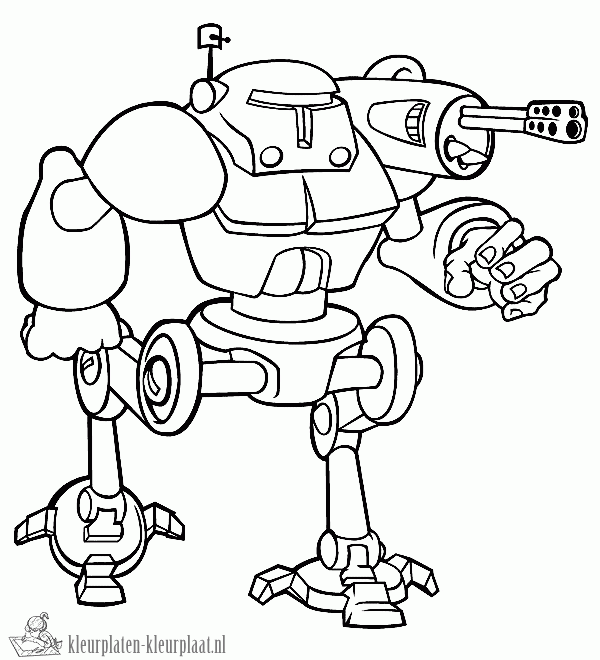 Robot 2 kleurplaat