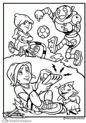 Robot 4 kleurplaat om te printen en kleuren