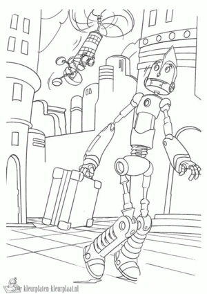 Robot 8 kleurplaat om te printen en kleuren