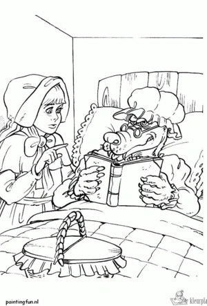 Roodkapje 11 kleurplaat om te printen en kleuren