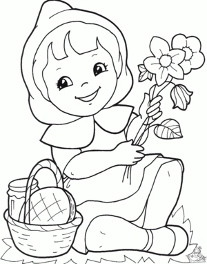 Roodkapje 21 kleurplaat om te printen en kleuren