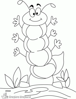 Rups kleurplaten om te printen en kleuren