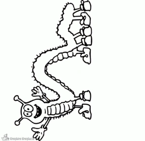 Rups 16 kleurplaat om te printen en kleuren