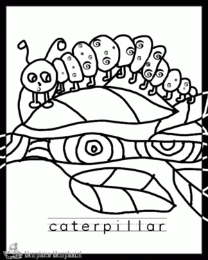 Rups 18 kleurplaat om te printen en kleuren