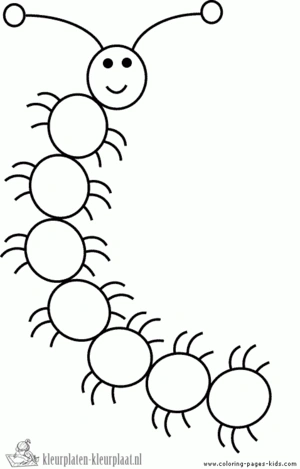 Rups 21 kleurplaat om te printen en kleuren