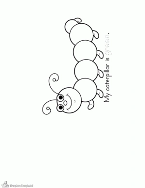 Rups 5 kleurplaat om te printen en kleuren