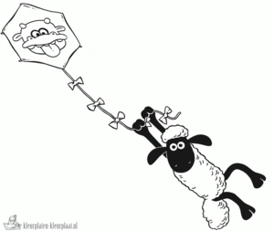 Schaap 12 kleurplaat om te printen en kleuren