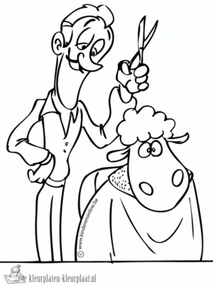 Schaap 13 kleurplaat om te printen en kleuren