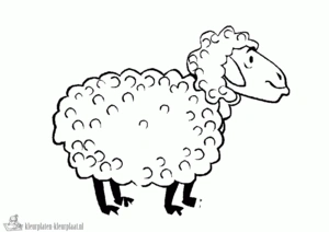 Schaap 9 kleurplaat om te printen en kleuren