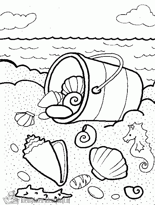 Schelpen 15 kleurplaat