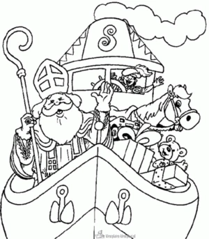 Sinterklaas kleurplaten om te printen en kleuren