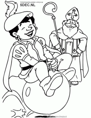 Sinterklaas 150 kleurplaat om te printen en kleuren