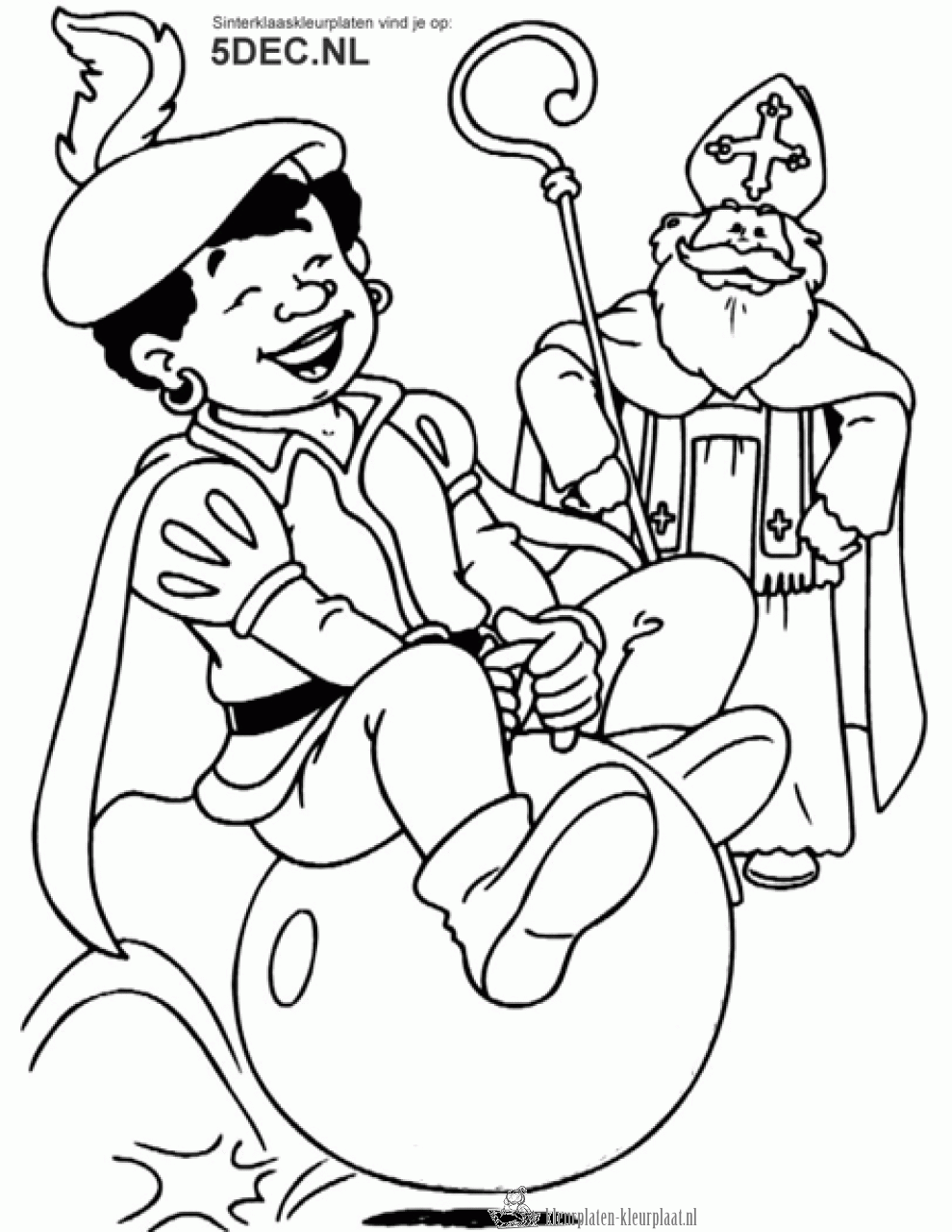 Sinterklaas 150 kleurplaat