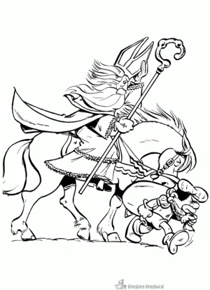 Sinterklaas 152 kleurplaat om te printen en kleuren