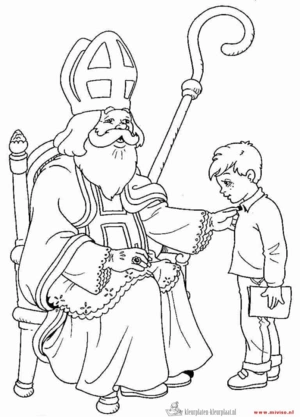Sinterklaas 155 kleurplaat om te printen en kleuren