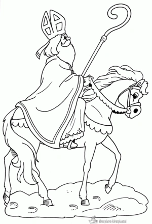 Sinterklaas 160 kleurplaat om te printen en kleuren