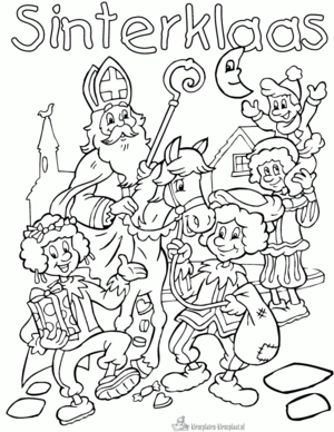 Sinterklaas 17 kleurplaat om te printen en kleuren