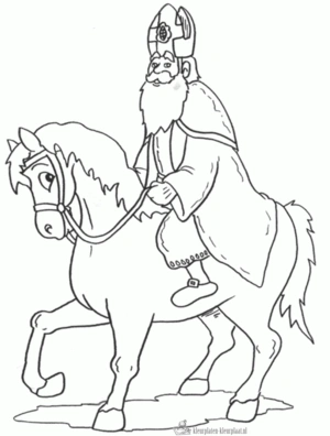 Sinterklaas 178 kleurplaat om te printen en kleuren
